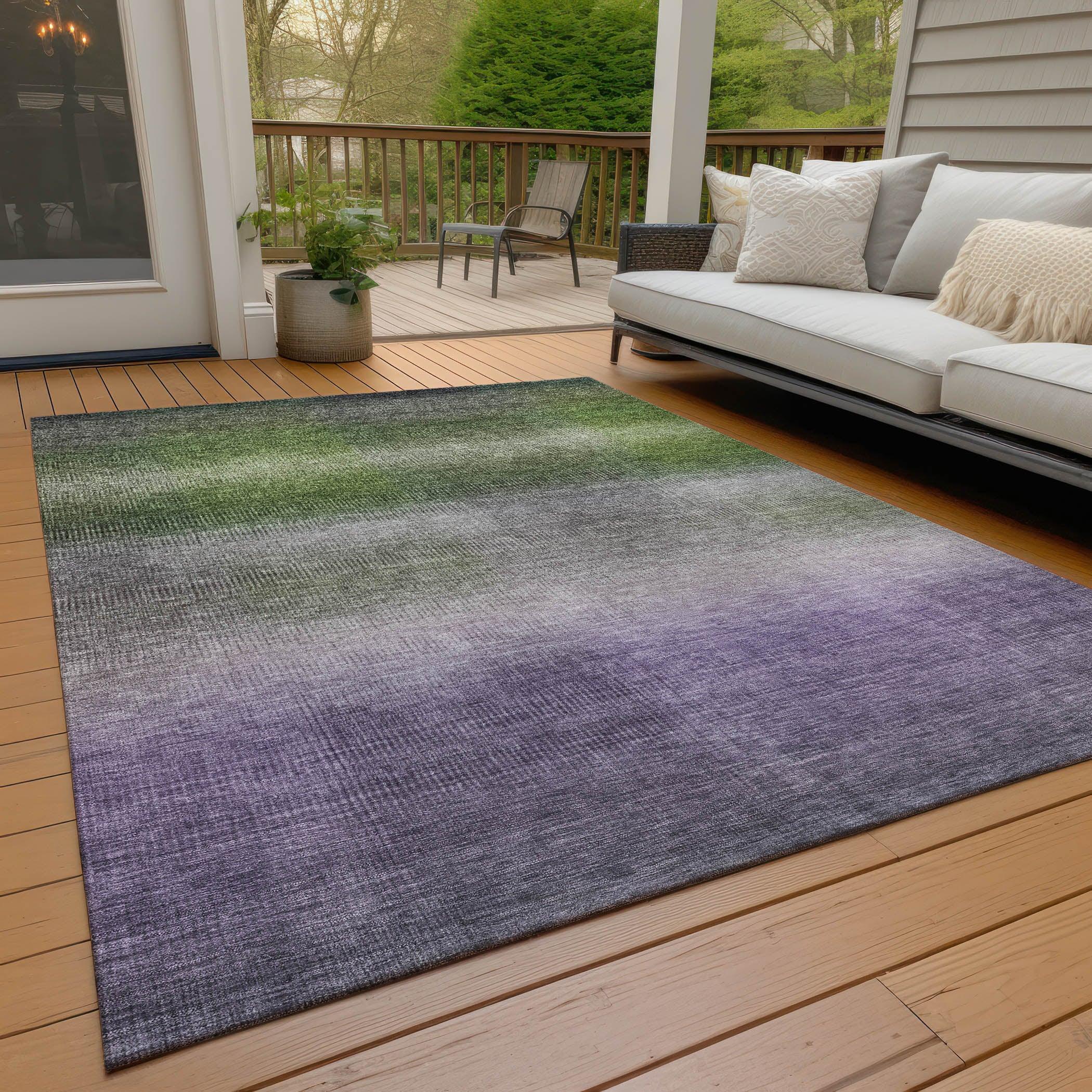 Addison Rugs Haelor Green Washable Indoor-Outdoor Rug