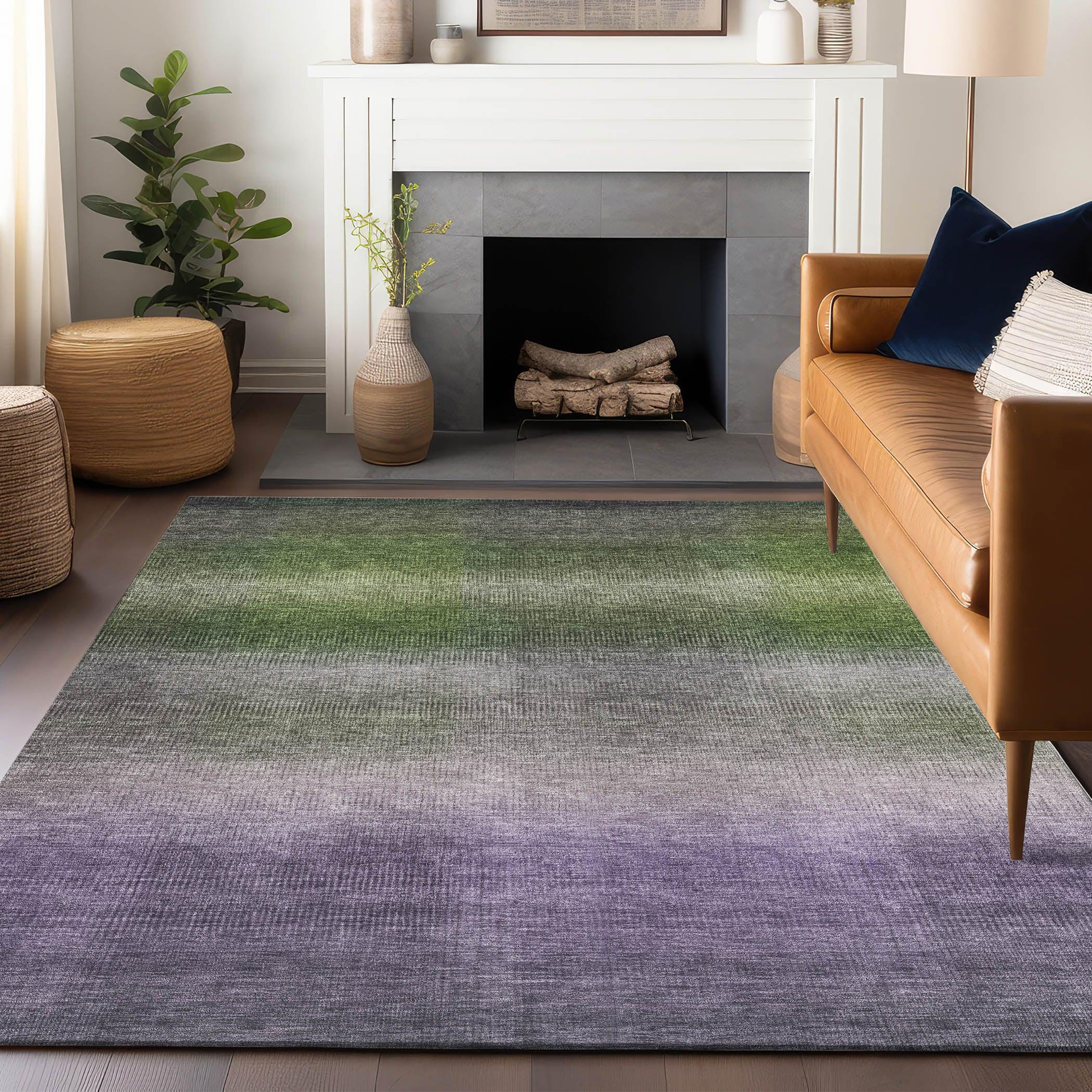 Addison Rugs Haelor Green Washable Indoor-Outdoor Rug