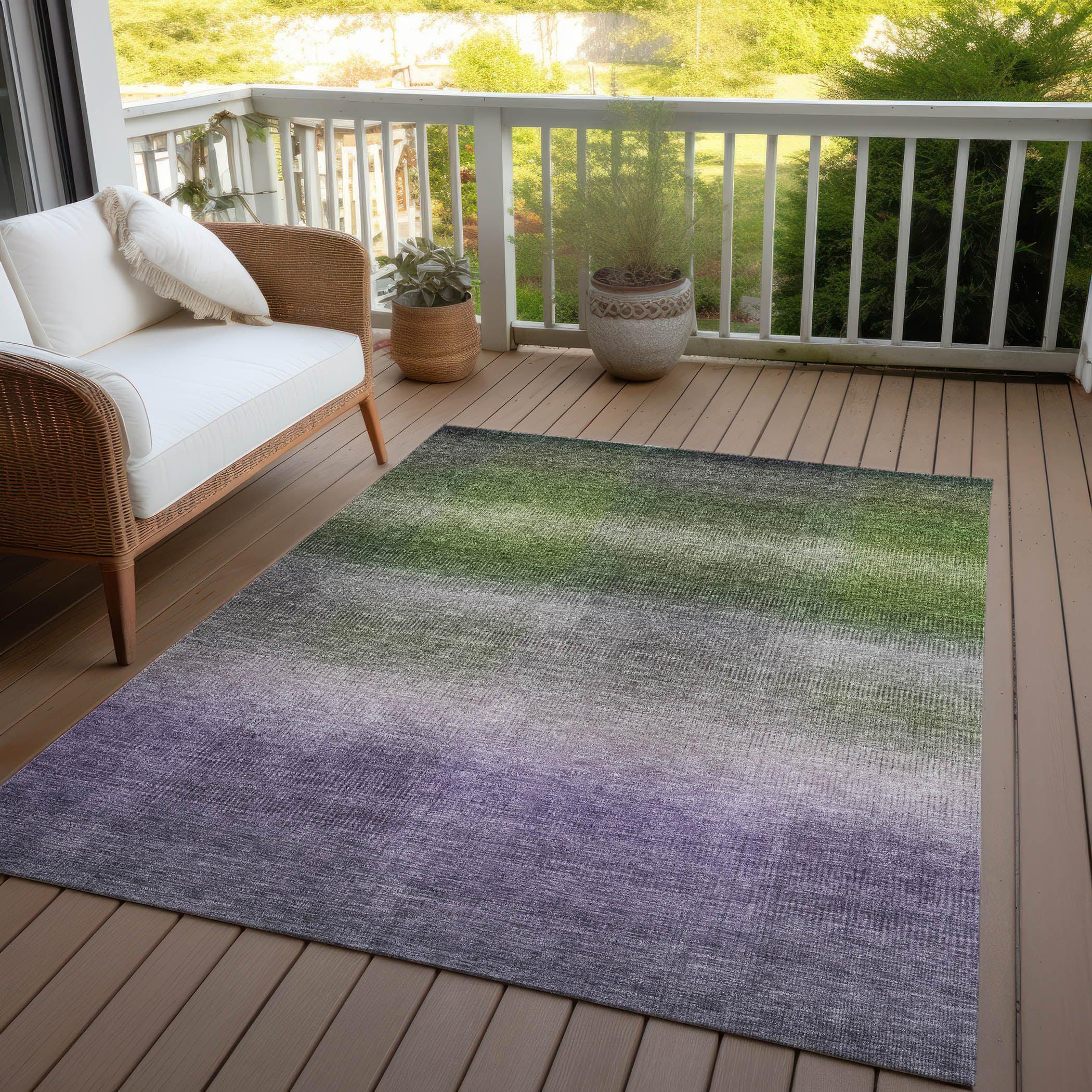 Addison Rugs Haelor Green Washable Indoor-Outdoor Rug