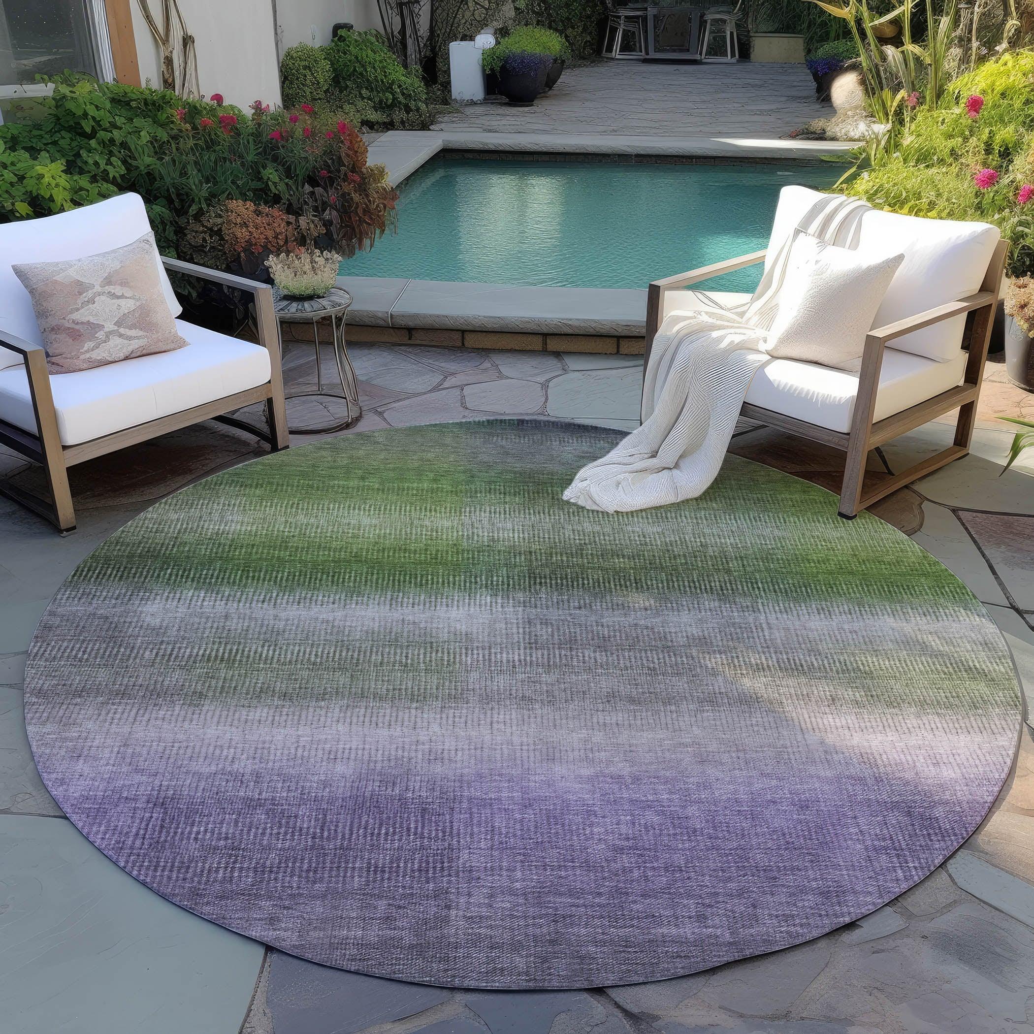 Addison Rugs Haelor Green Washable Indoor-Outdoor Rug