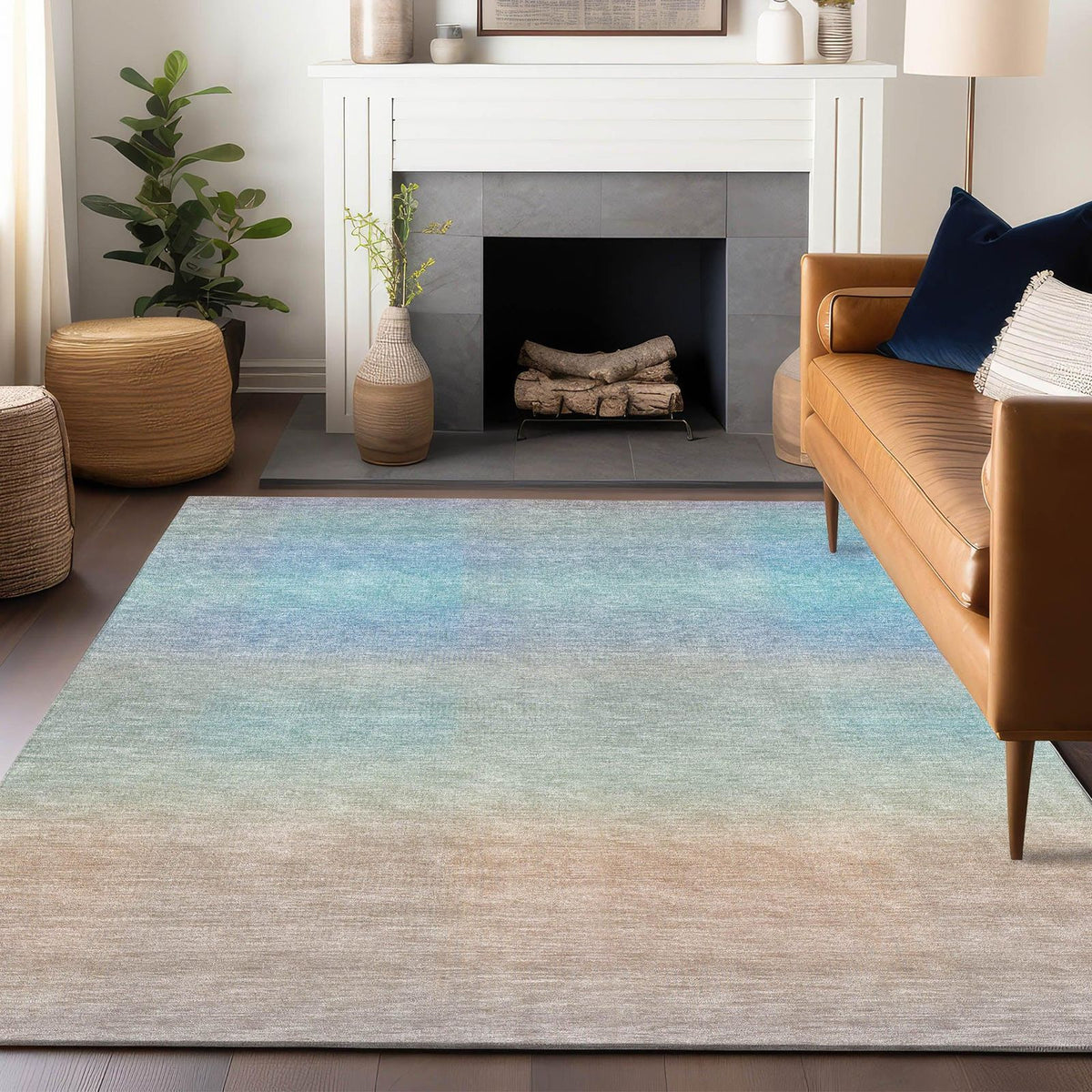 Addison Rugs Haelor Sky Washable Indoor-Outdoor Rug