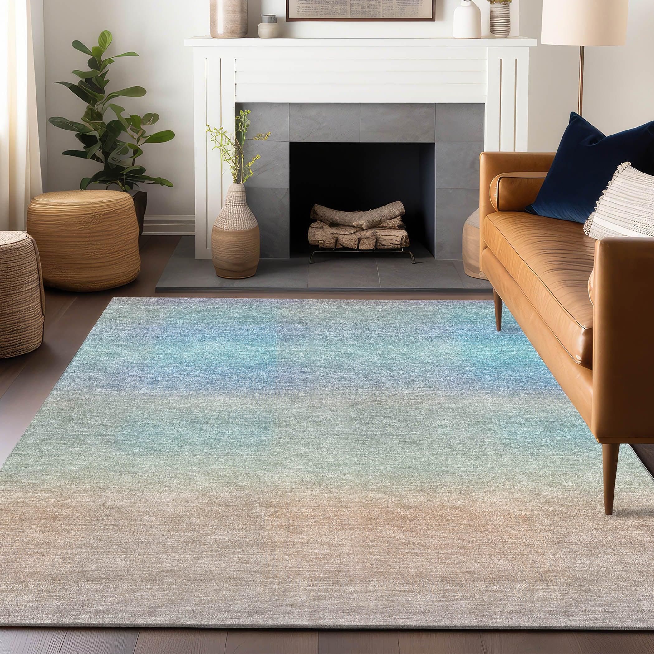 Addison Rugs Haelor Sky Washable Indoor-Outdoor Rug