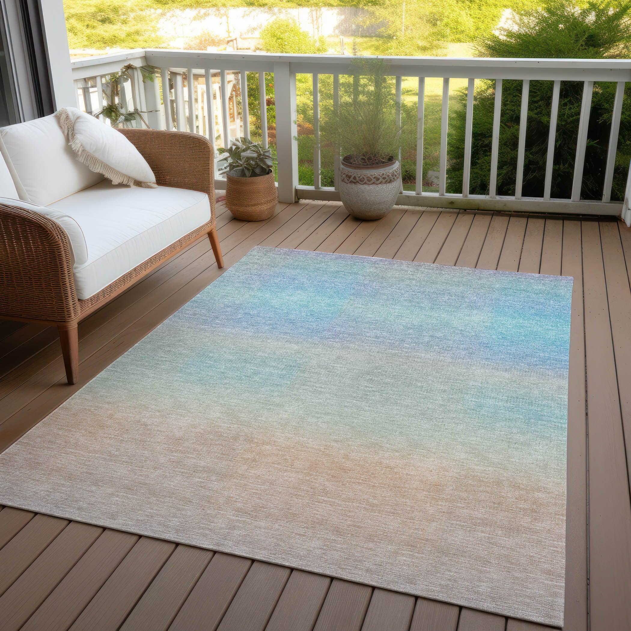 Addison Rugs Haelor Sky Washable Indoor-Outdoor Rug