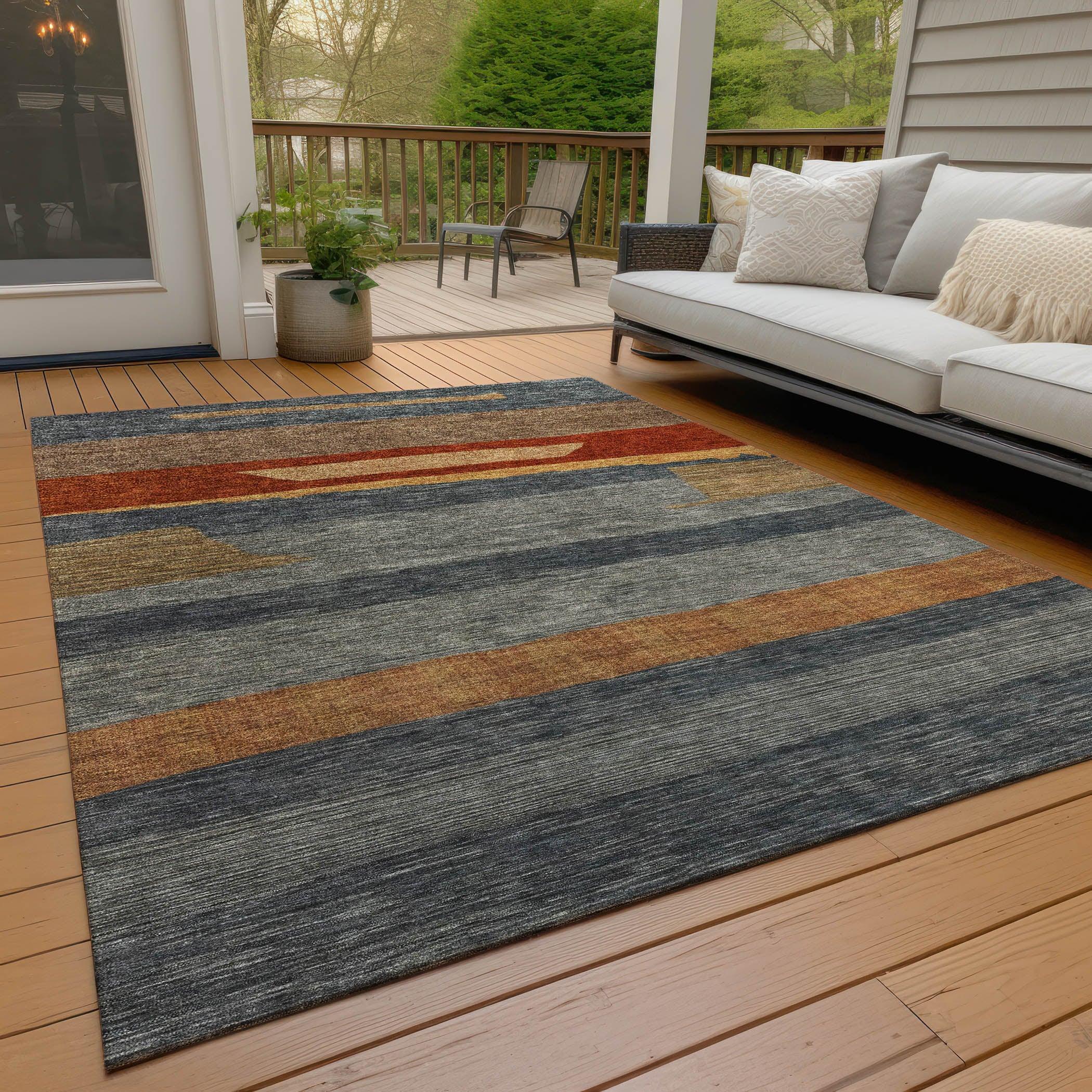Addison Rugs Haelora Blue Washable Indoor-Outdoor Rug
