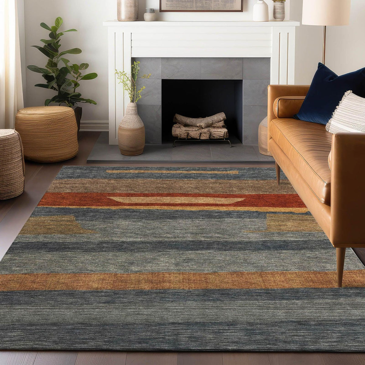 Addison Rugs Haelora Blue Washable Indoor-Outdoor Rug