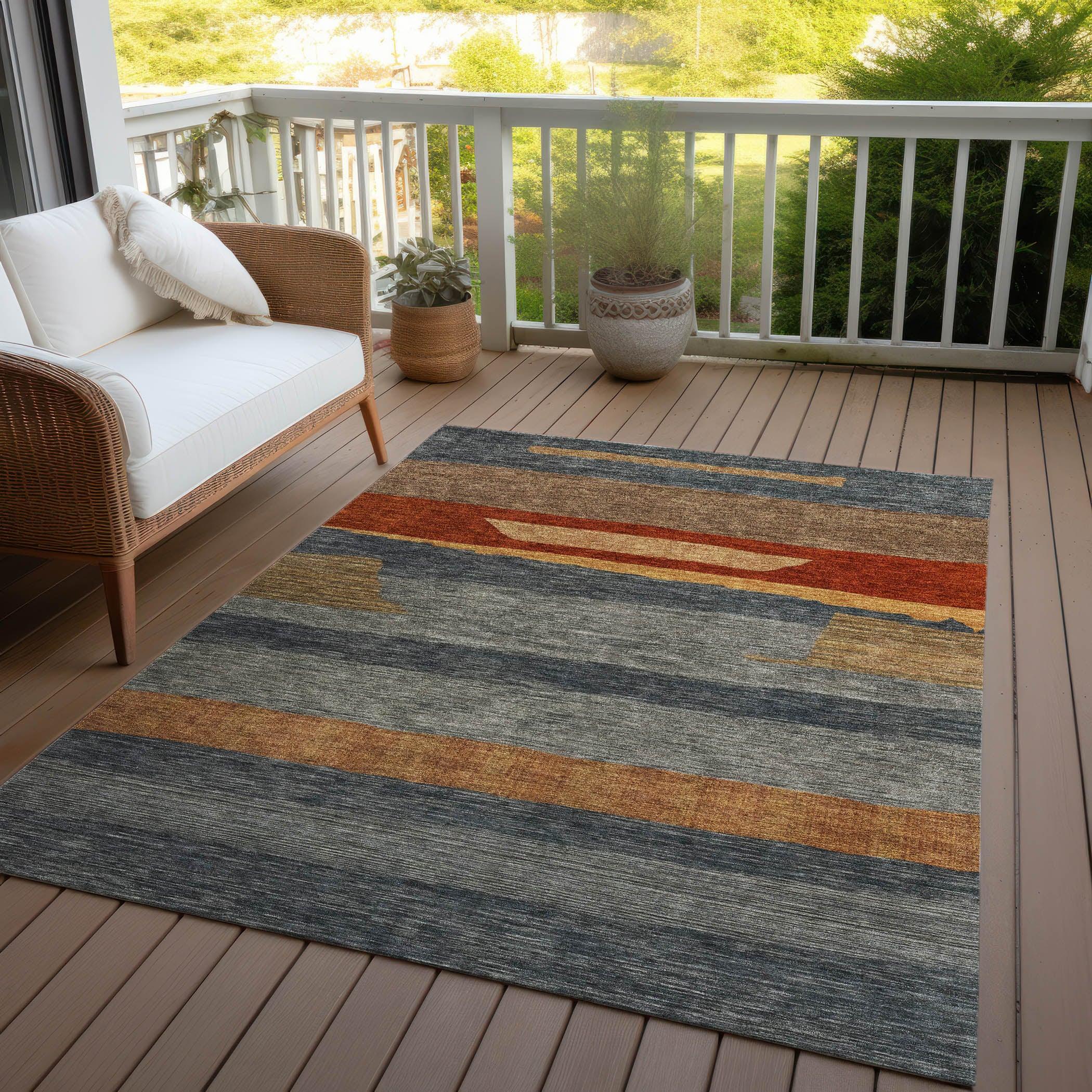 Addison Rugs Haelora Blue Washable Indoor-Outdoor Rug