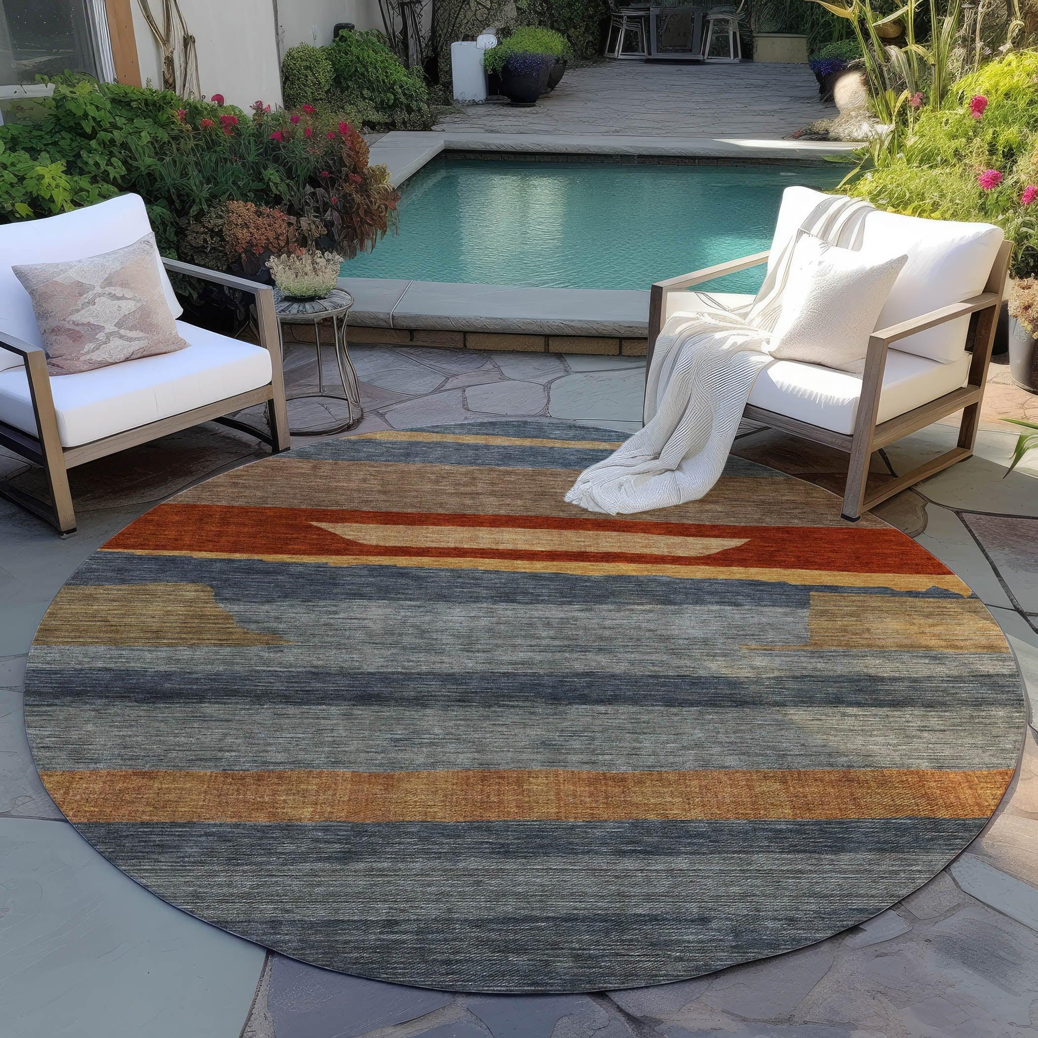 Addison Rugs Haelora Blue Washable Indoor-Outdoor Rug