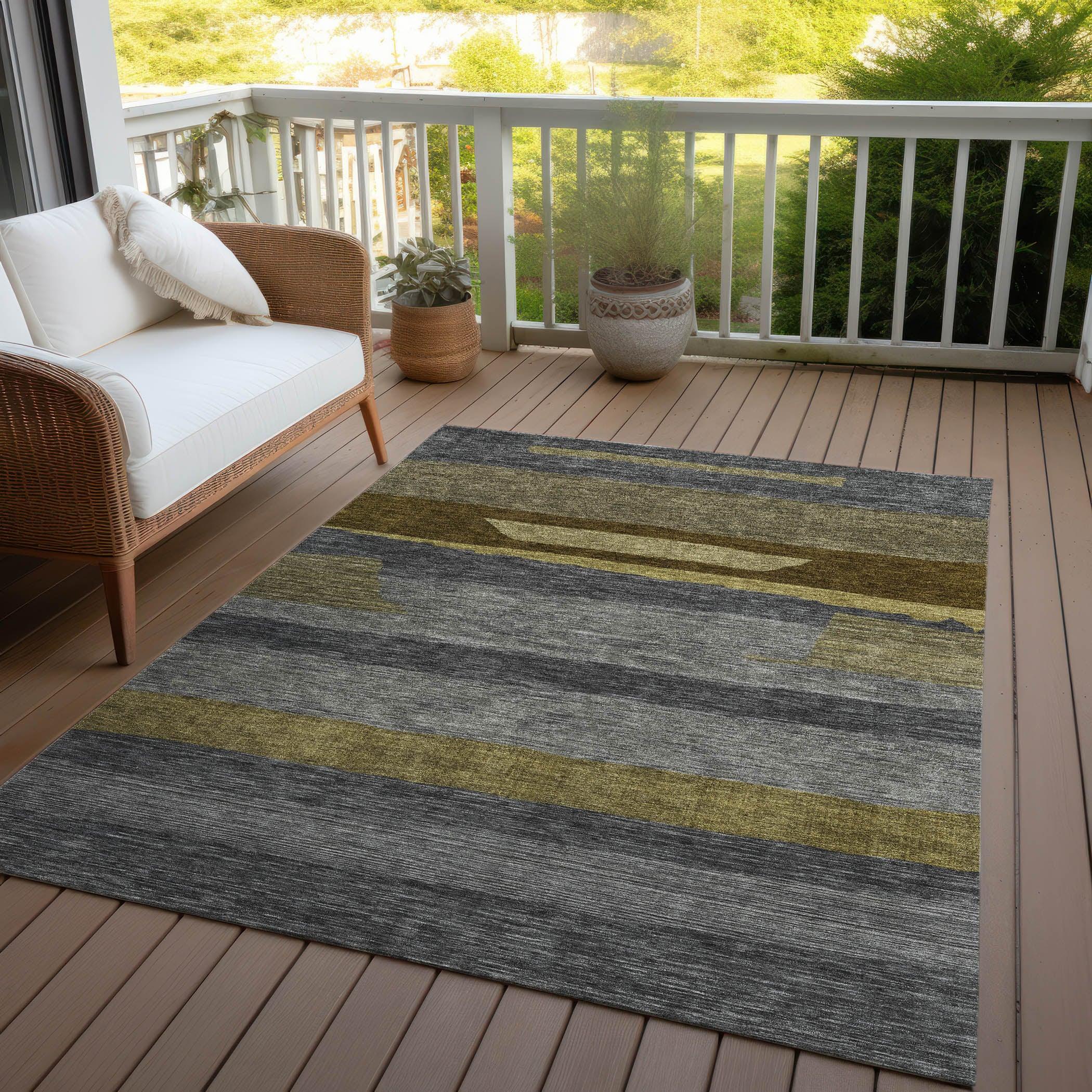 Addison Rugs Haelora Gray Washable Indoor-Outdoor Rug