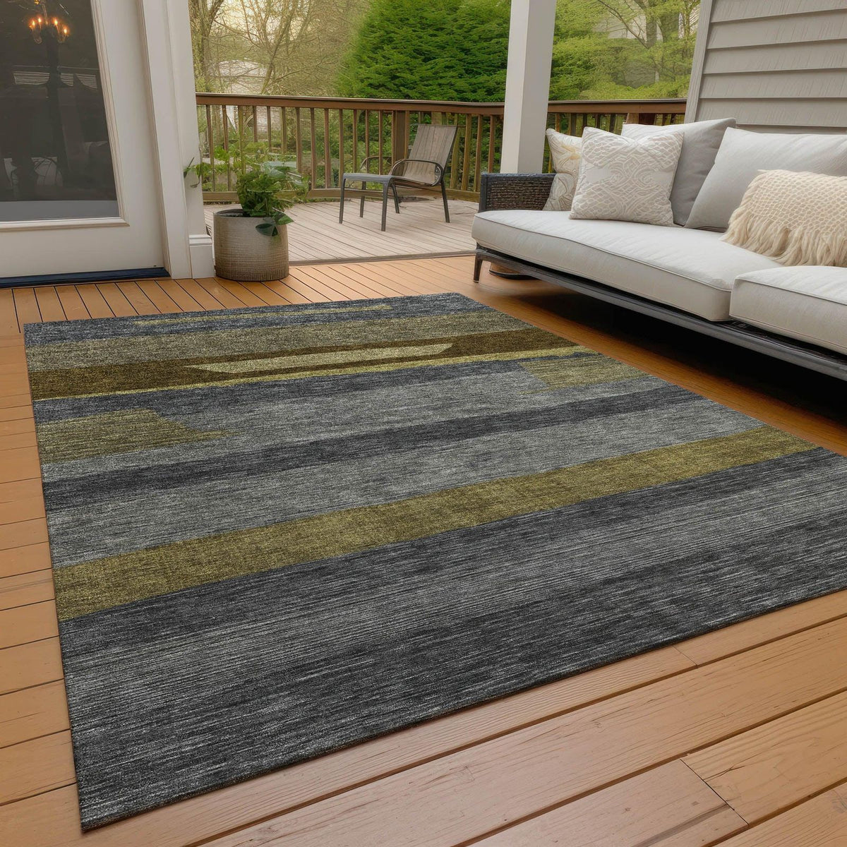 Addison Rugs Haelora Gray Washable Indoor-Outdoor Rug