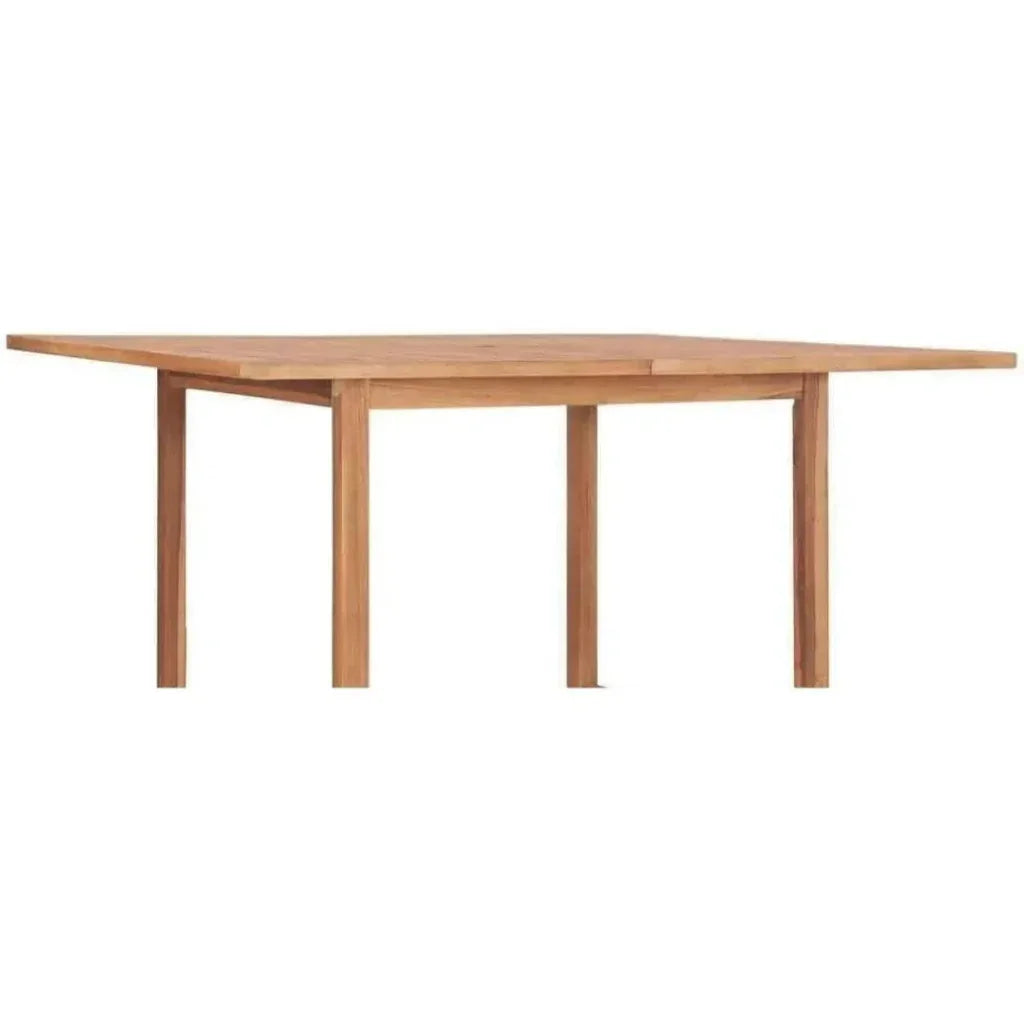 HiTeak Hamilton Square Teak Outdoor Dining Table Umbrella Hole