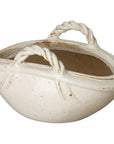 Emissary Handle Basket Oval Ceramic Planter