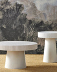 Harlow White Concrete Outdoor Cocktail Table