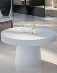 Harlow White Concrete Outdoor Cocktail Table