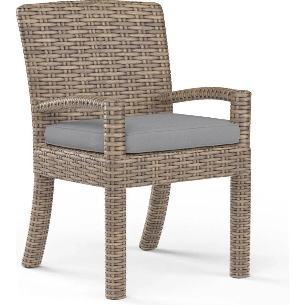 Sunset West Havana Sunbrella Outdoor Dining Armchair 2PC