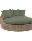 Havana Sunbrella Round Outdoor Daybed-Outdoor Daybeds-Sunset West-Cast Sage-LOOMLAN