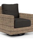 Havana Sunbrella Swivel Outdoor Rocker-Outdoor Accent Chairs-Sunset West-Spectrum Carbon-LOOMLAN