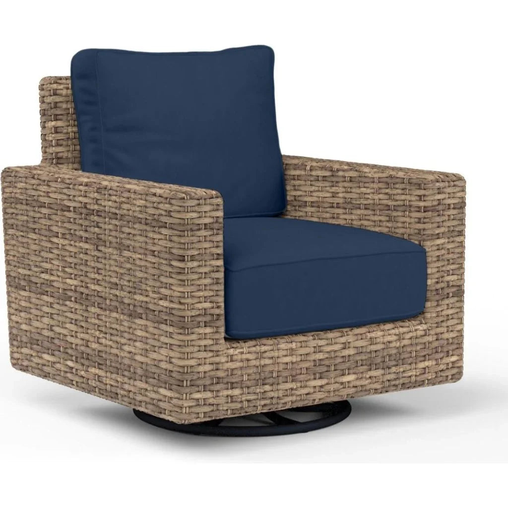 Sunset West Havana Sunbrella Swivel Outdoor Rocker