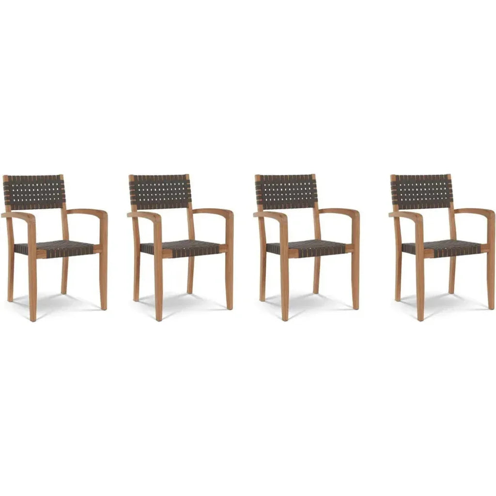 HiTeak Herning Teak Outdoor Stacking Armchair 4PC