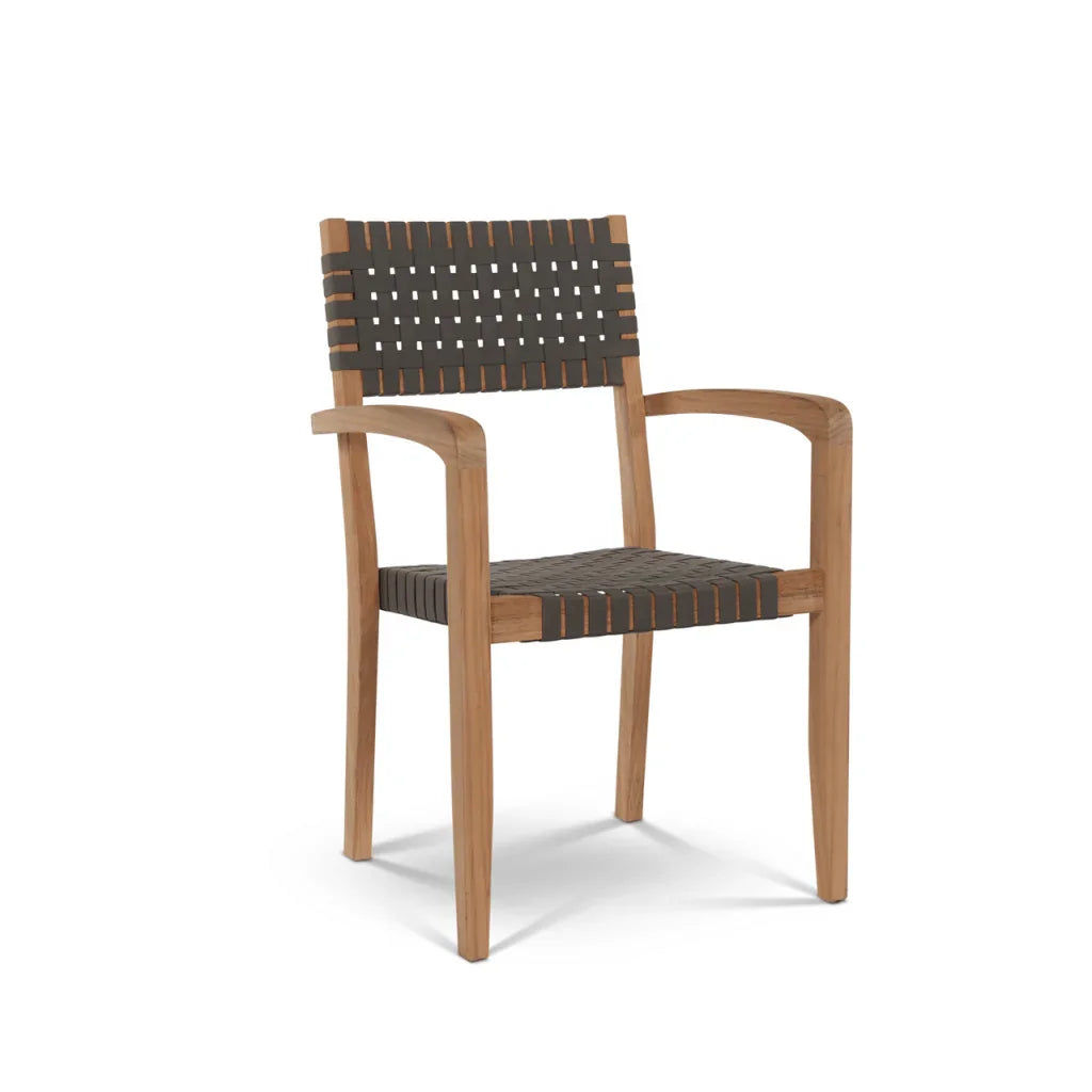 HiTeak Herning Teak Patio Square Dining Set 5PC