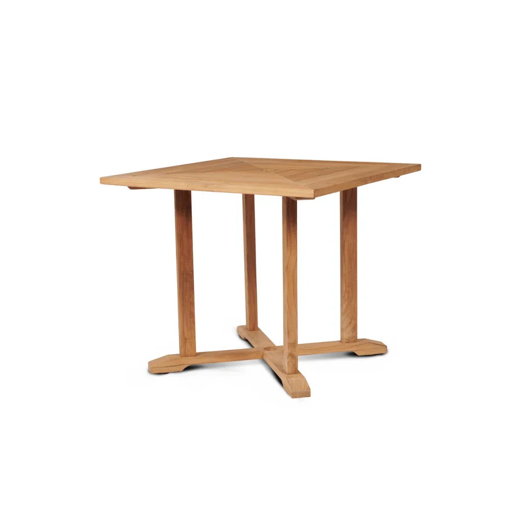 HiTeak Herning Teak Patio Square Dining Set 5PC