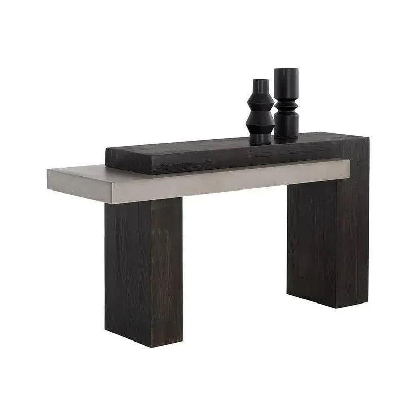 Herriot Concrete Outdoor Couch Table-Outdoor Console Tables-SUNPAN-LOOMLAN