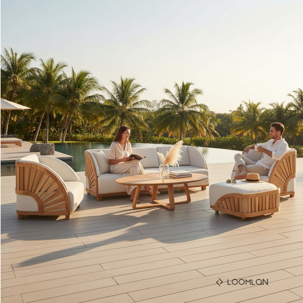 HiTeak HiTeak Solis Deep Seating Outdoor Club Chair