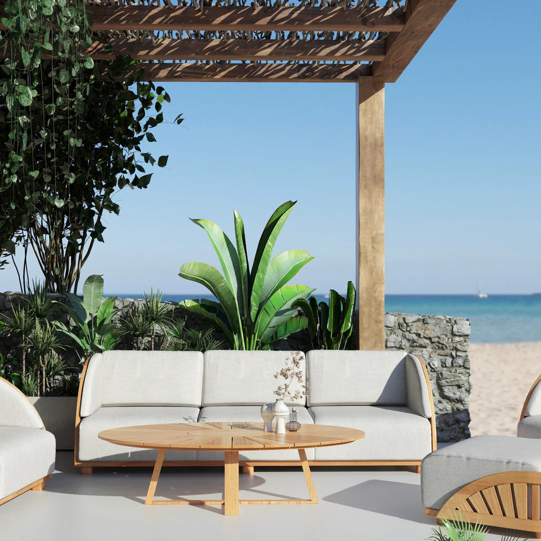 HiTeak HiTeak Solis Deep Seating Outdoor Sofa with Sunbrella