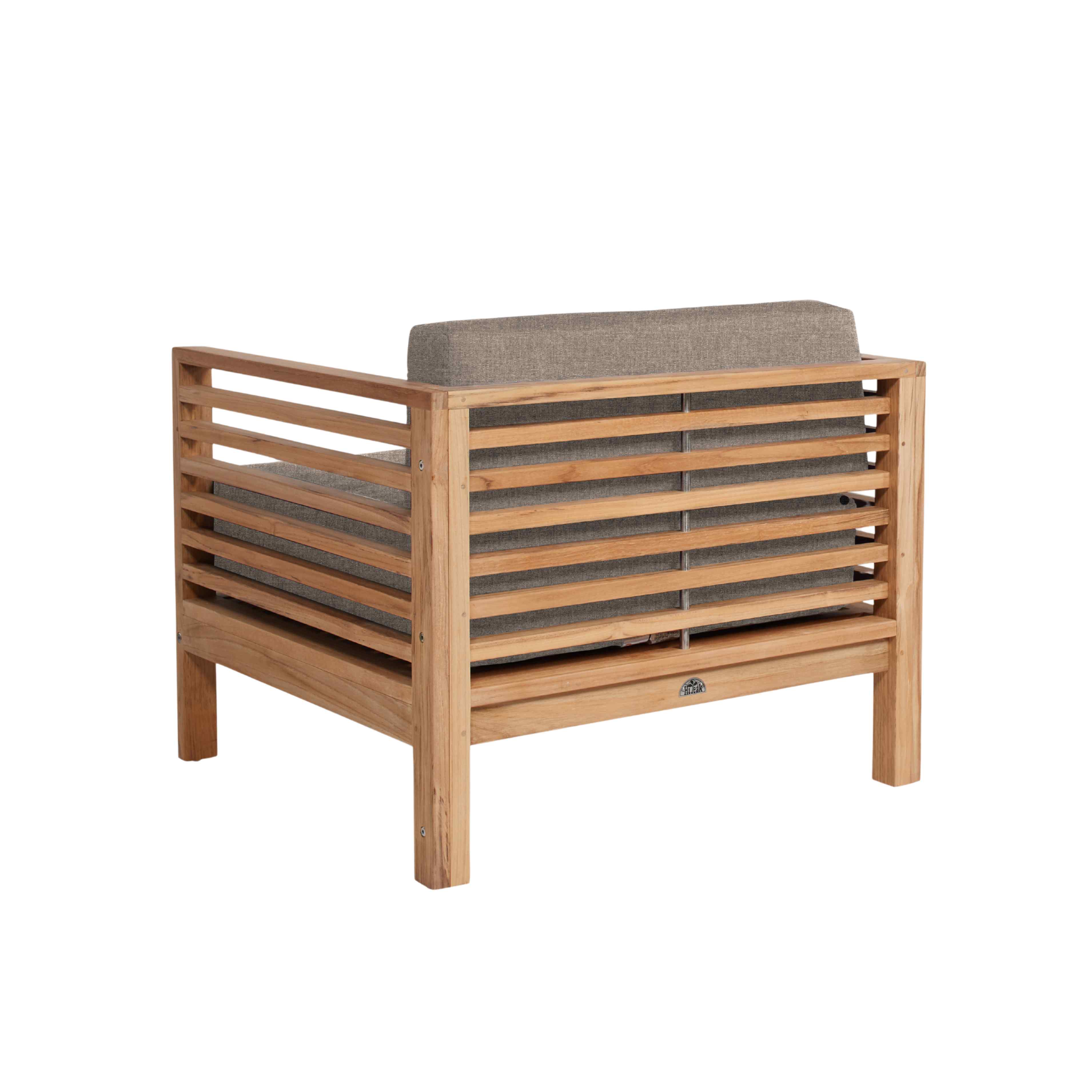 Summer Teak Outdoor Accent Chair with Sunbrella