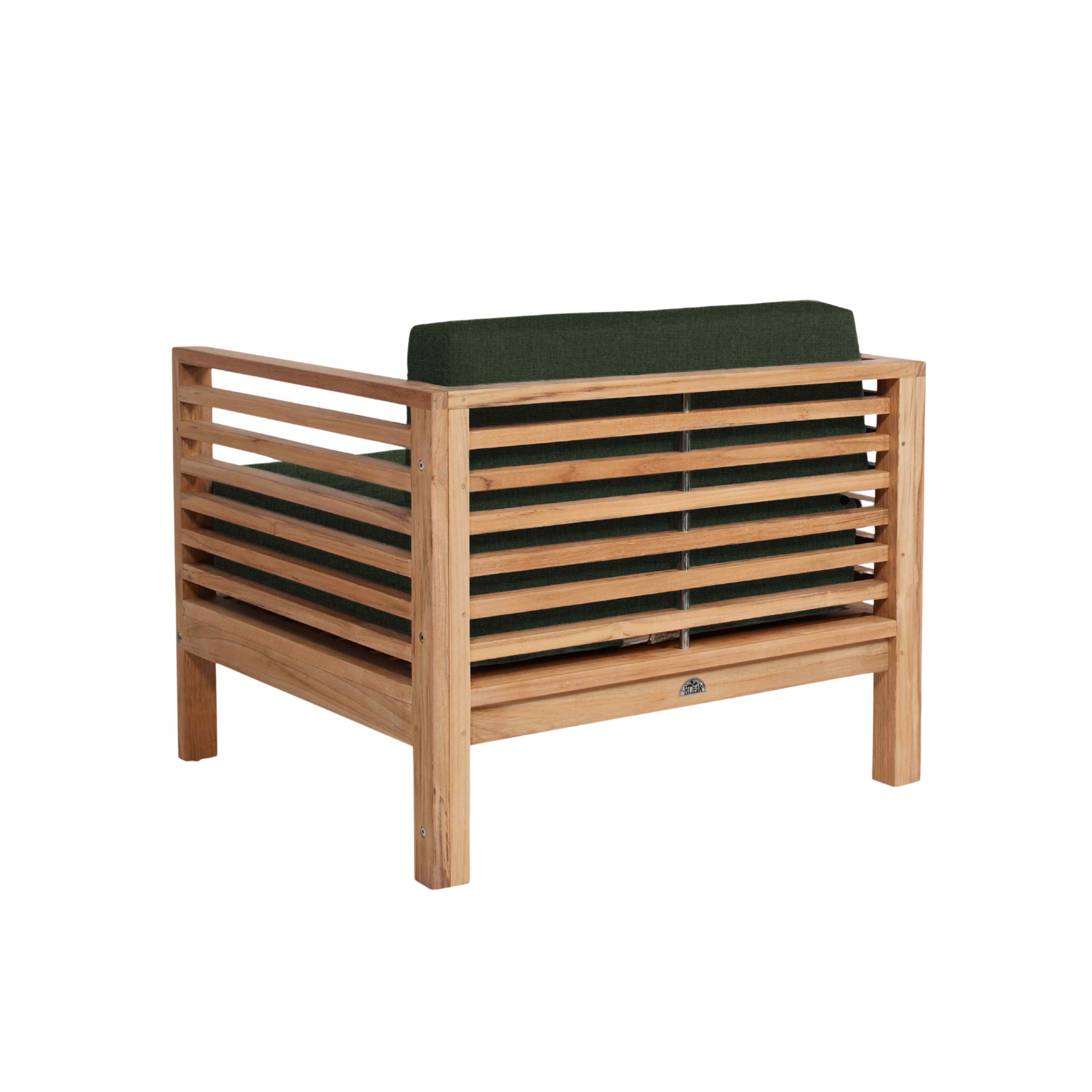 Summer Teak Outdoor Accent Chair with Sunbrella