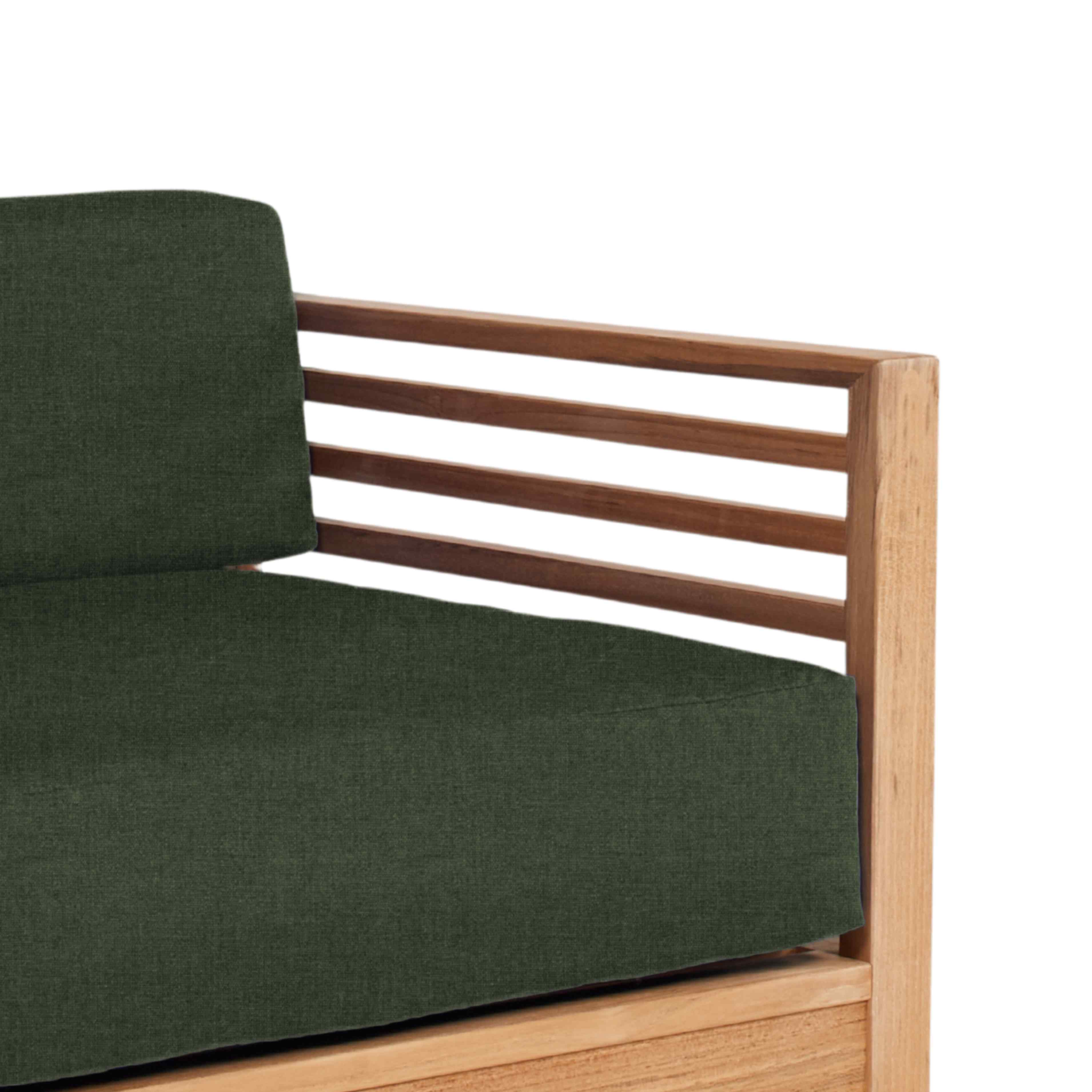 Summer Teak Outdoor Accent Chair with Sunbrella