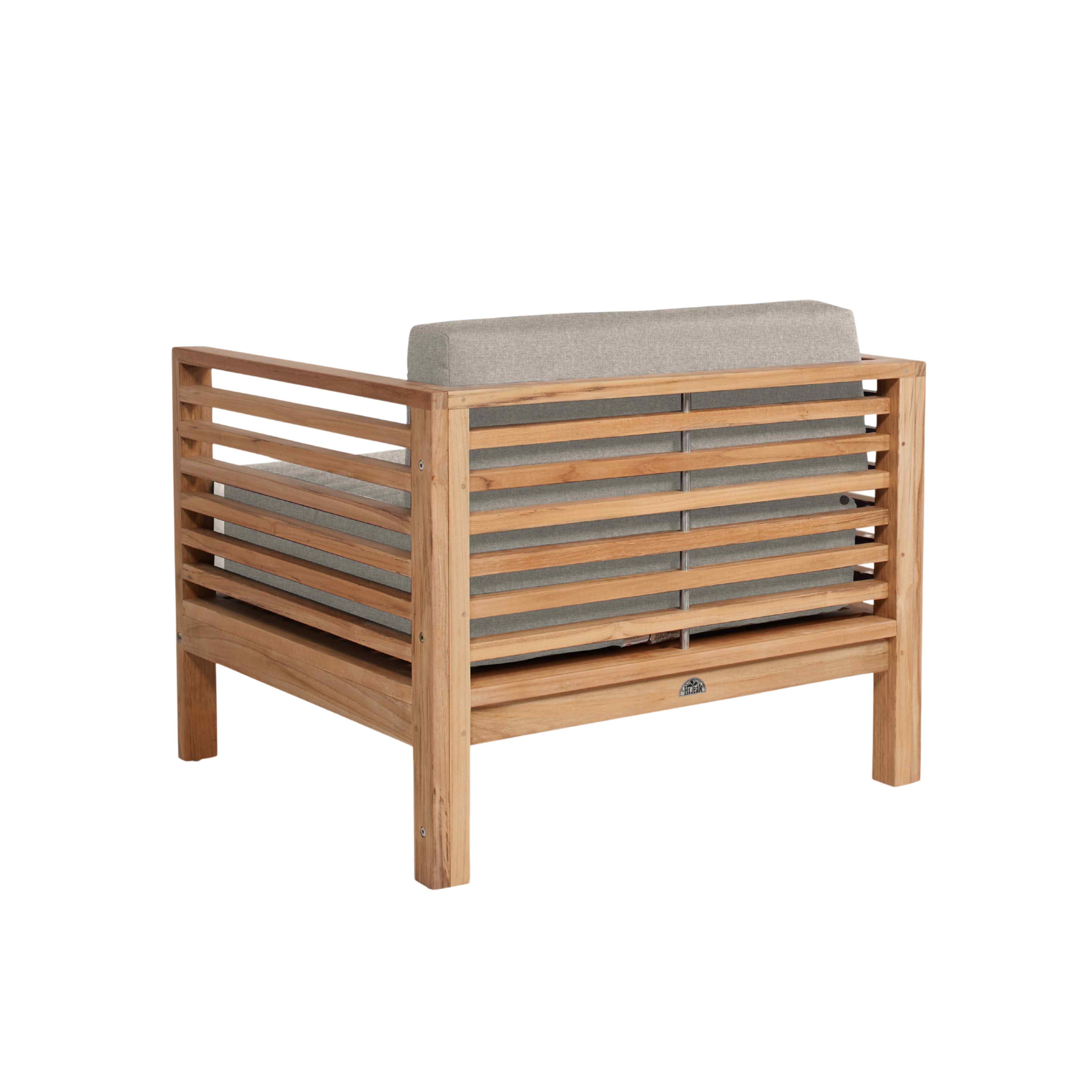 Summer Teak Outdoor Accent Chair with Sunbrella
