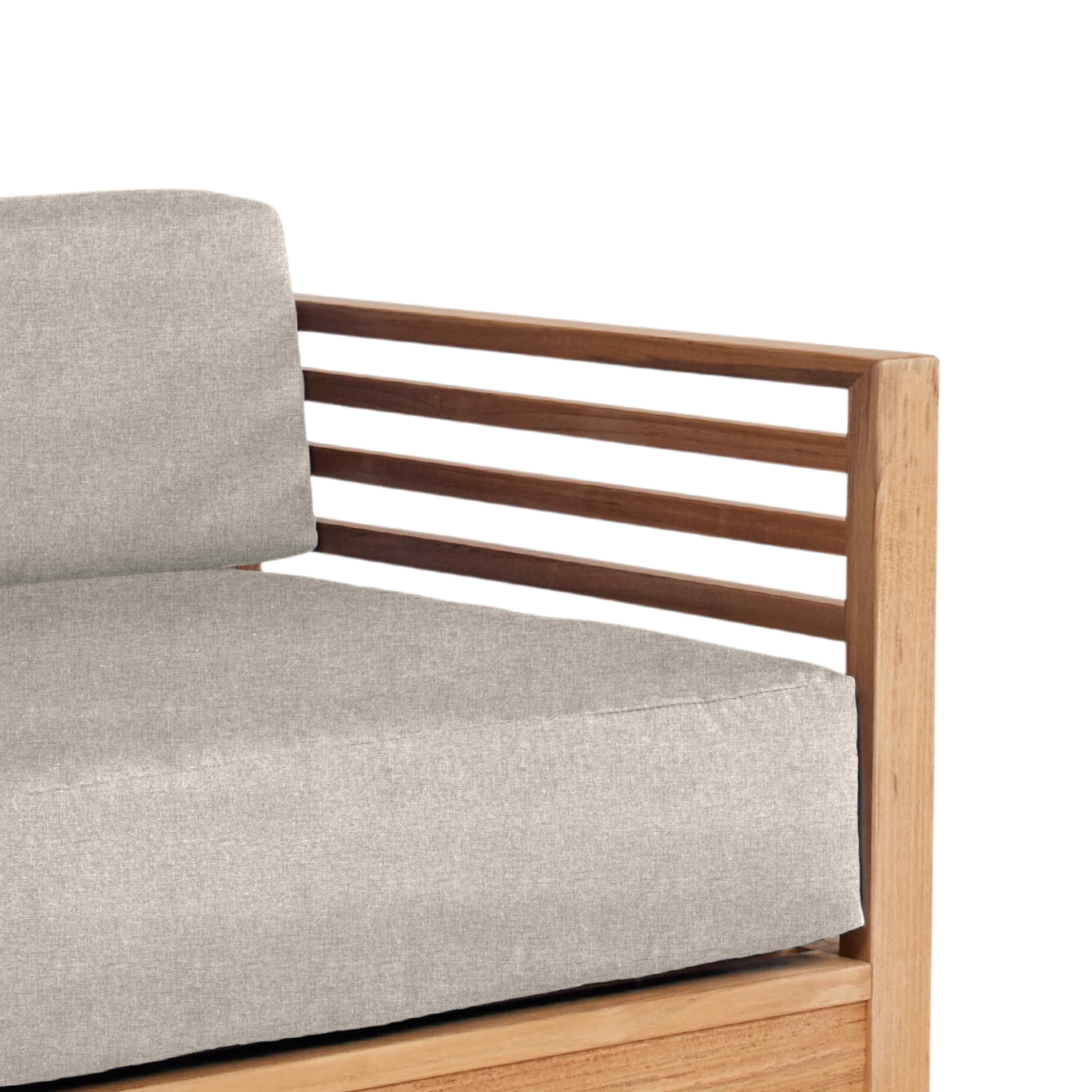 Summer Teak Outdoor Accent Chair with Sunbrella