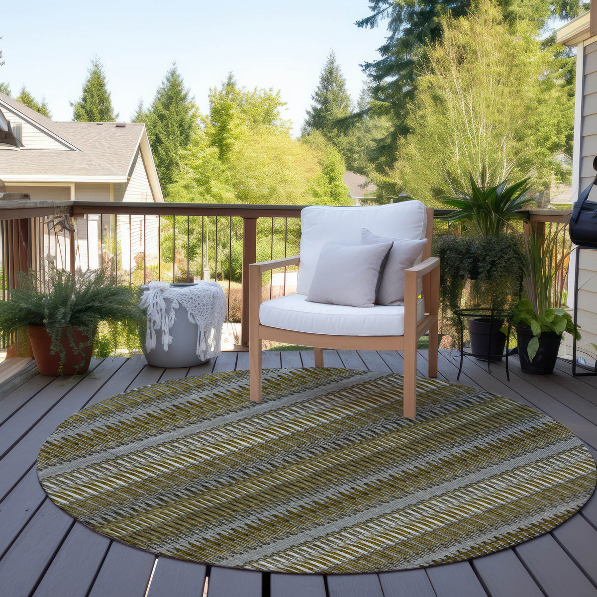 Addison Rugs Hushed Coffee Washable Indoor-Outdoor Rug