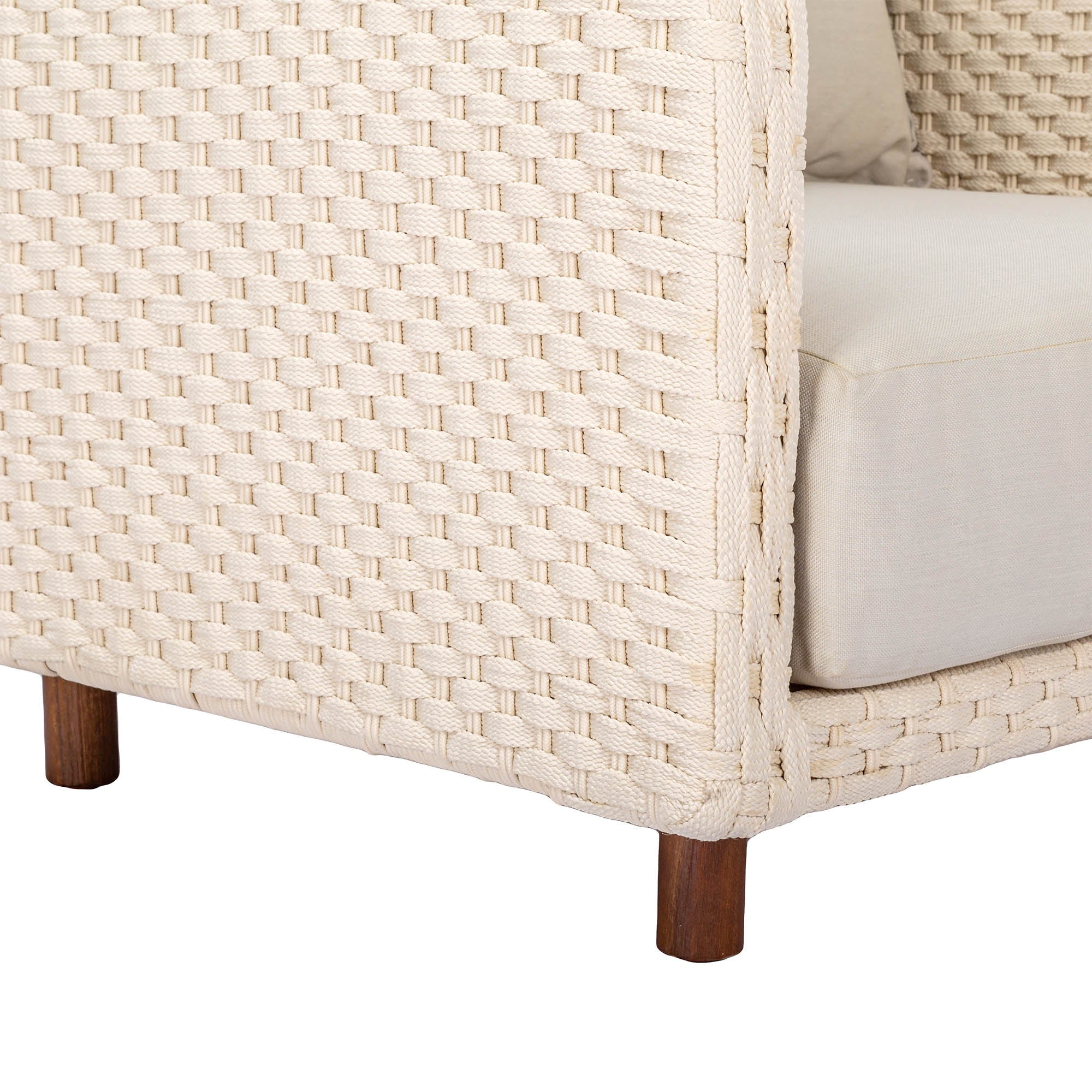 Ivory Coast Fabric Outdoor Club Chair