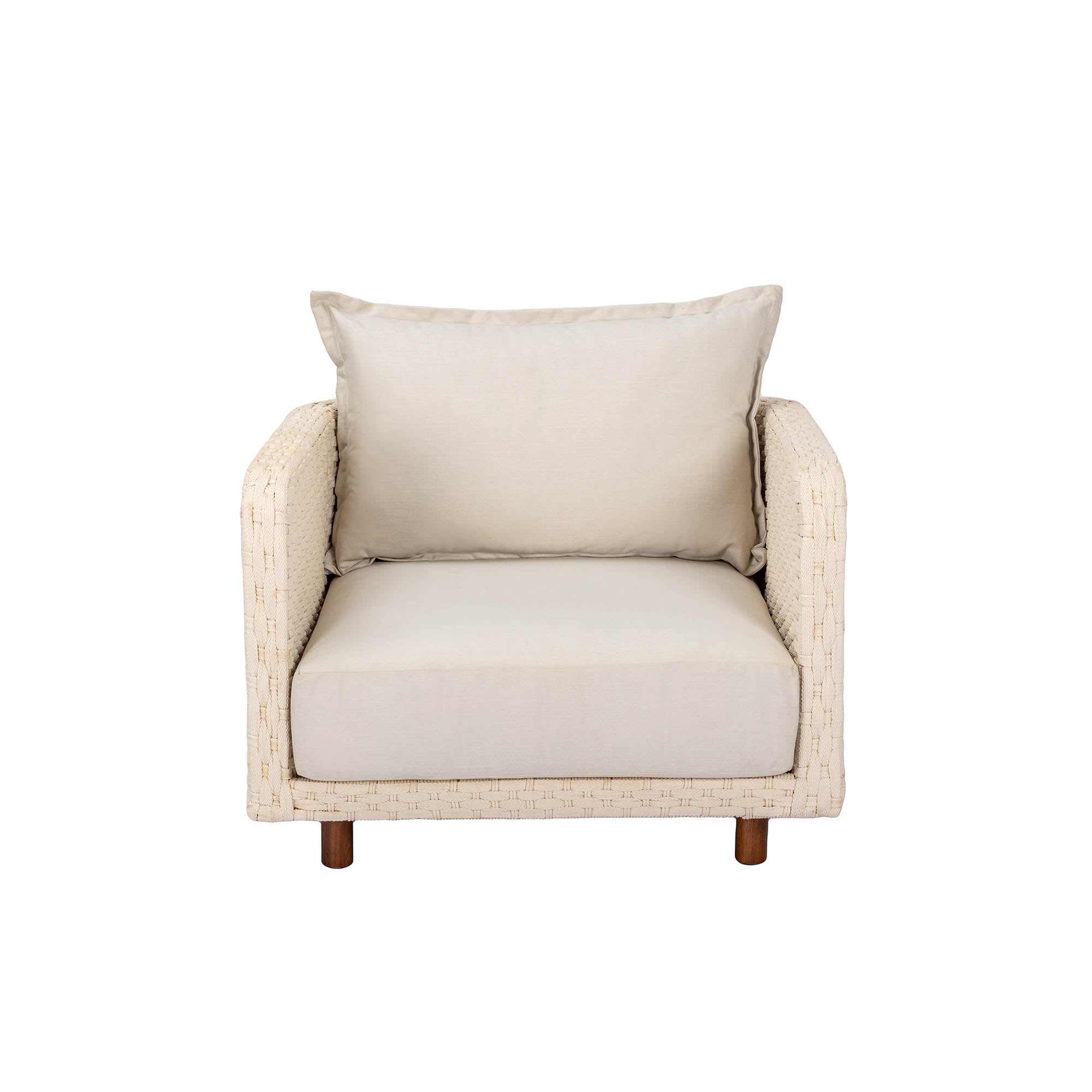 Ivory Coast Fabric Outdoor Club Chair