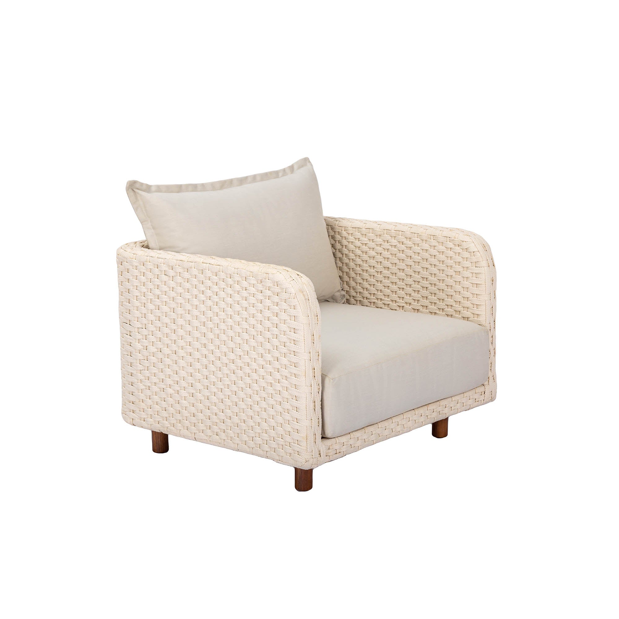 Ivory Coast Fabric Outdoor Club Chair