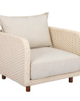Ivory Coast Fabric Outdoor Club Chair