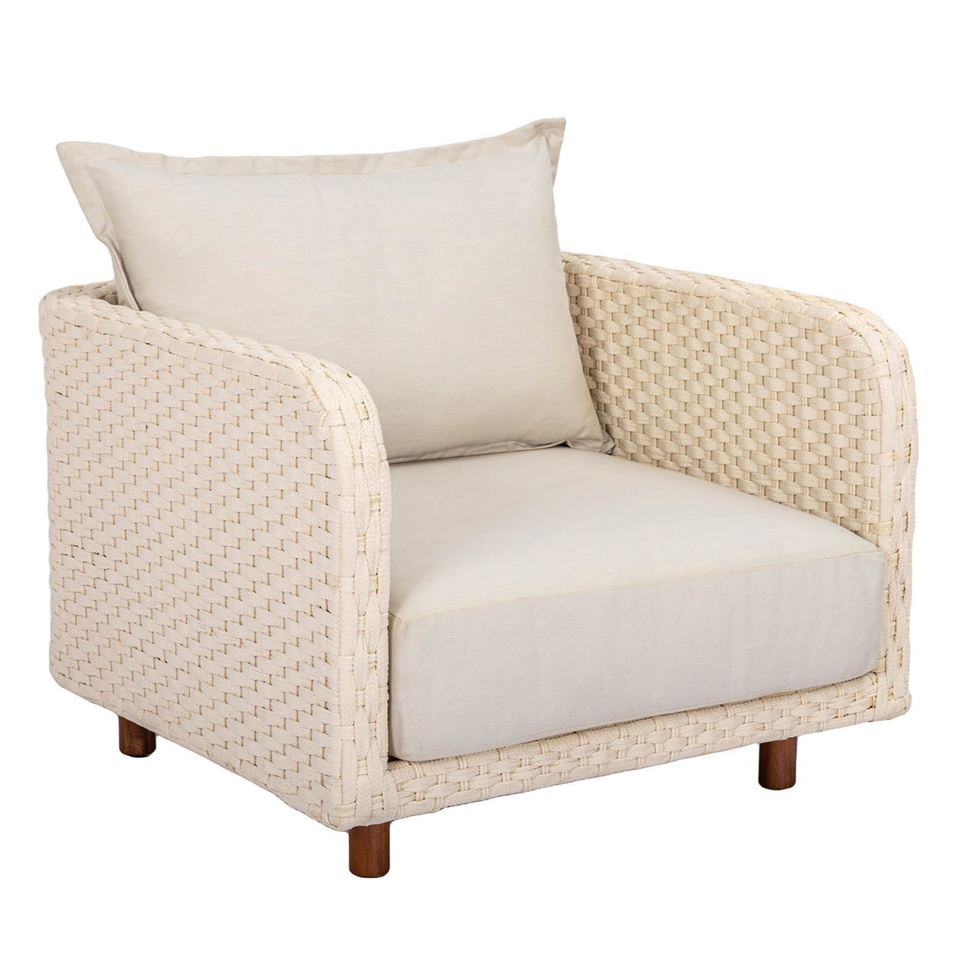 Ivory Coast Fabric Outdoor Club Chair