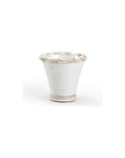 Wildwood Impruneta Fluted White Glaze Pot