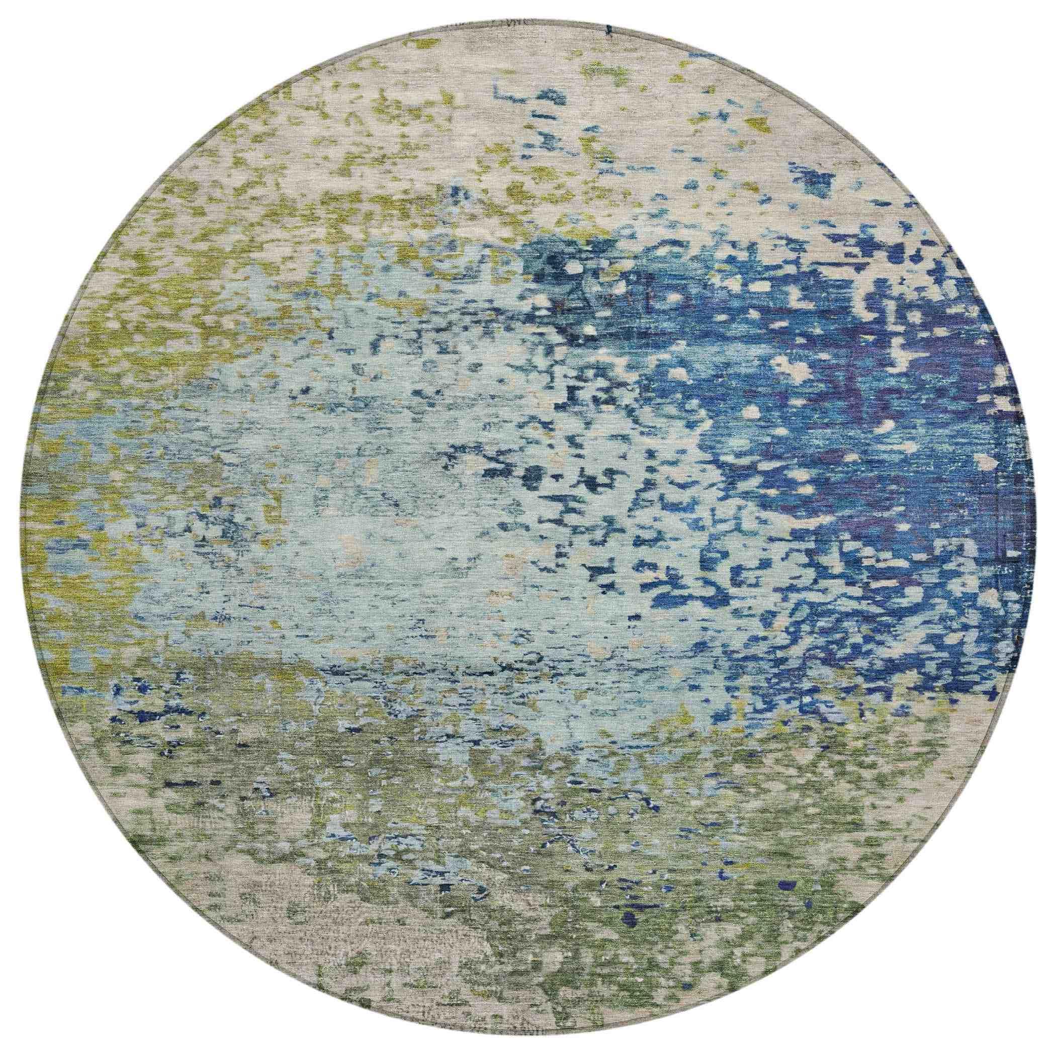 Addison Rugs Iriain Blue Washable Indoor-Outdoor Rug
