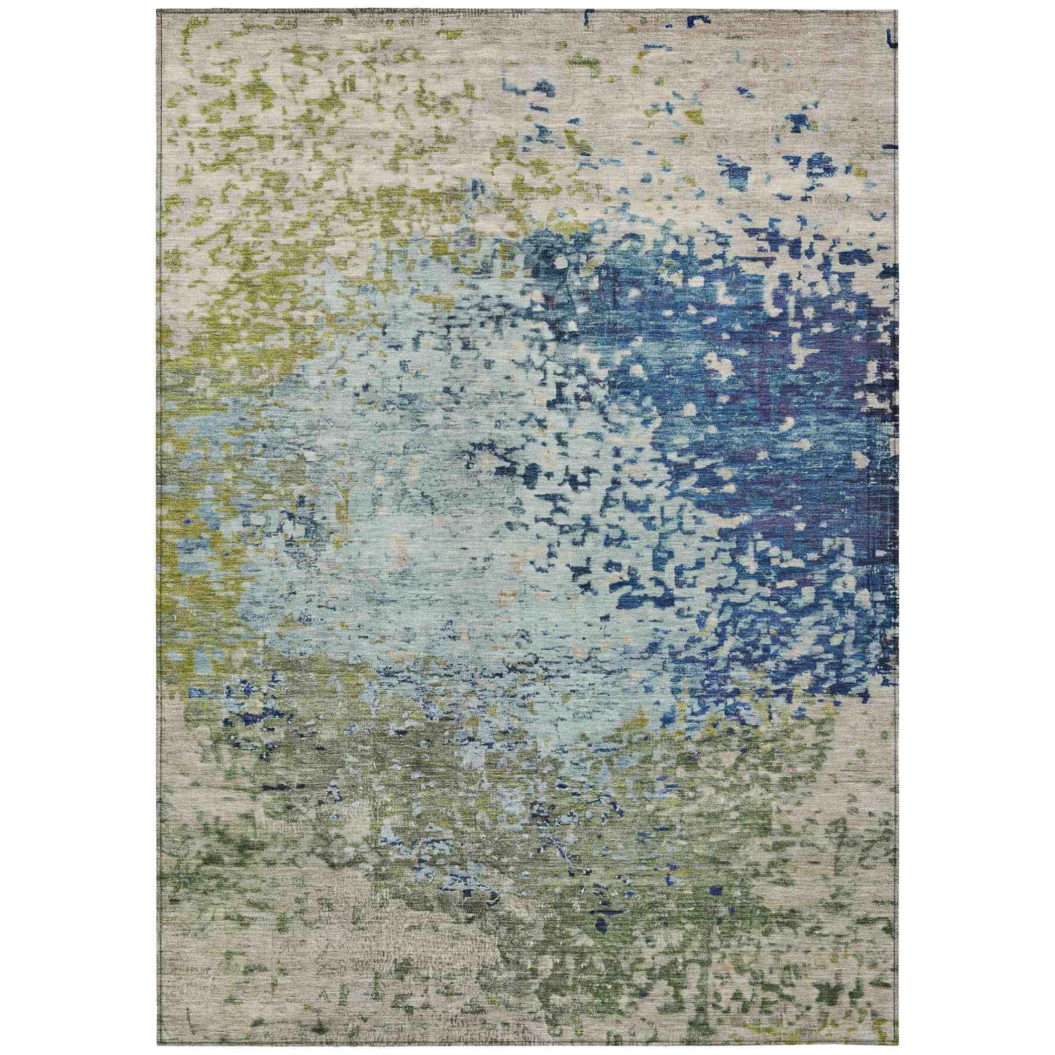 Addison Rugs Iriain Blue Washable Indoor-Outdoor Rug