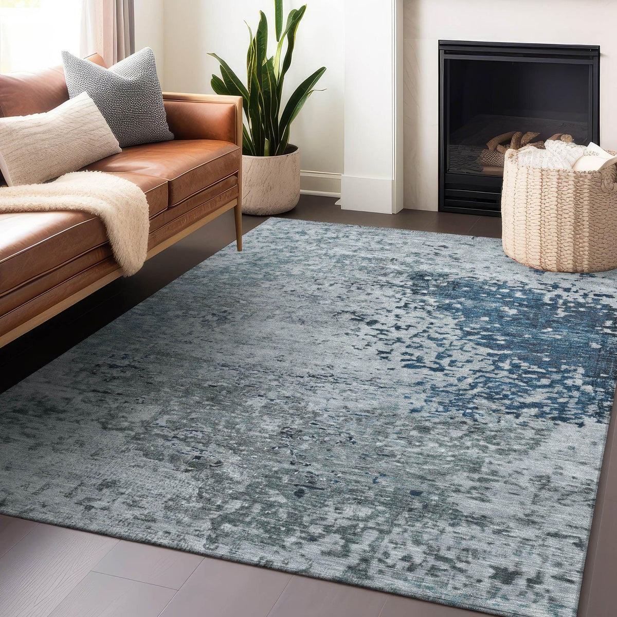 Addison Rugs Iriain Denim Washable Indoor-Outdoor Rug