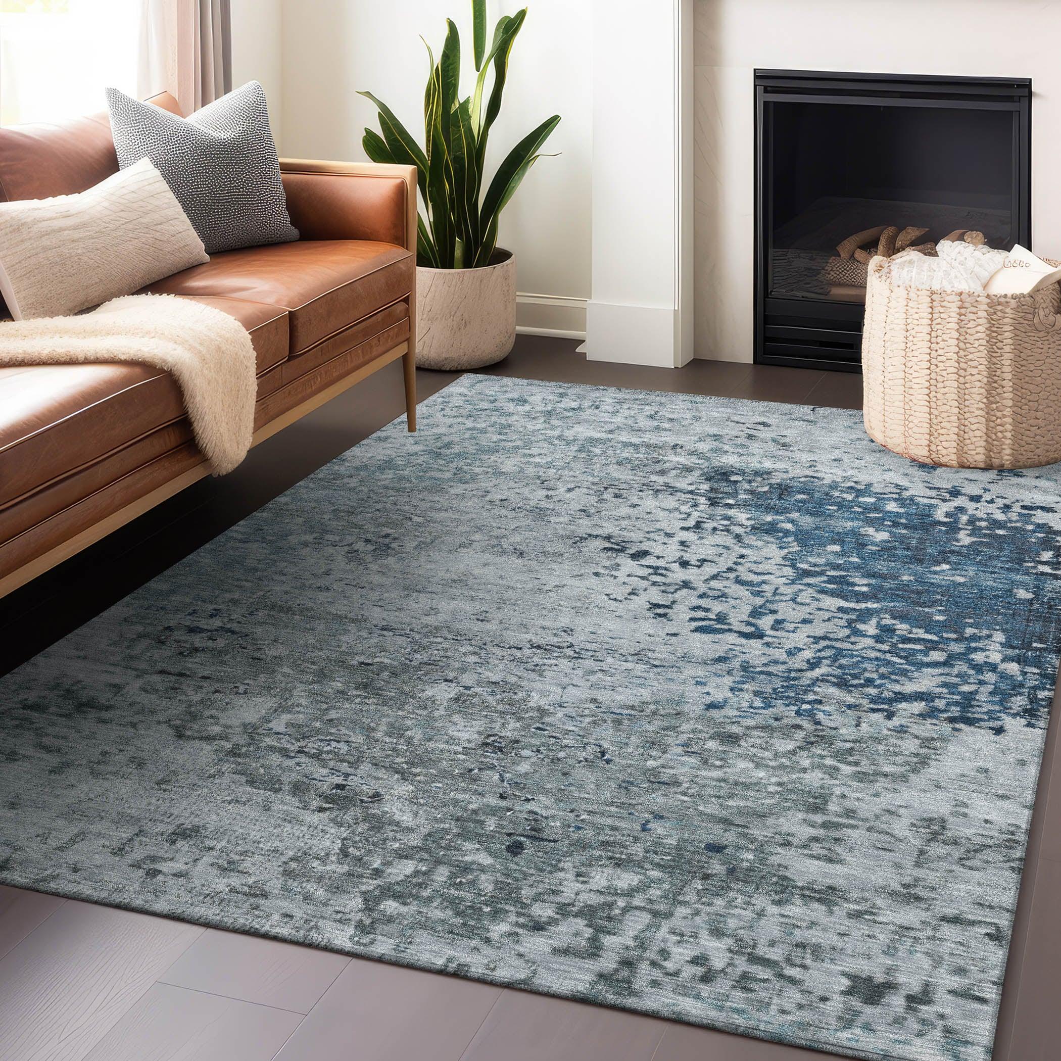 Addison Rugs Iriain Denim Washable Indoor-Outdoor Rug