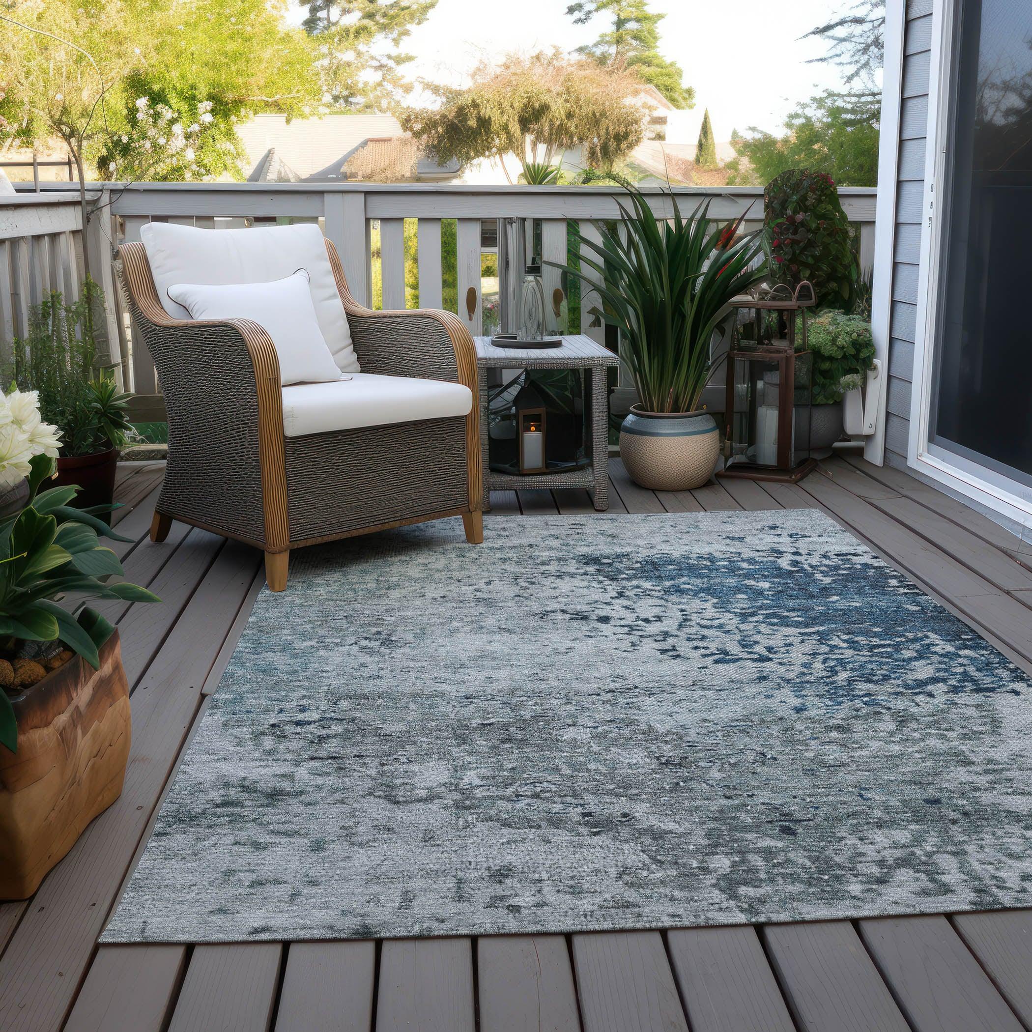 Addison Rugs Iriain Denim Washable Indoor-Outdoor Rug