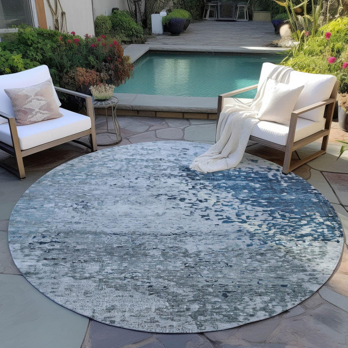 Addison Rugs Iriain Denim Washable Indoor-Outdoor Rug