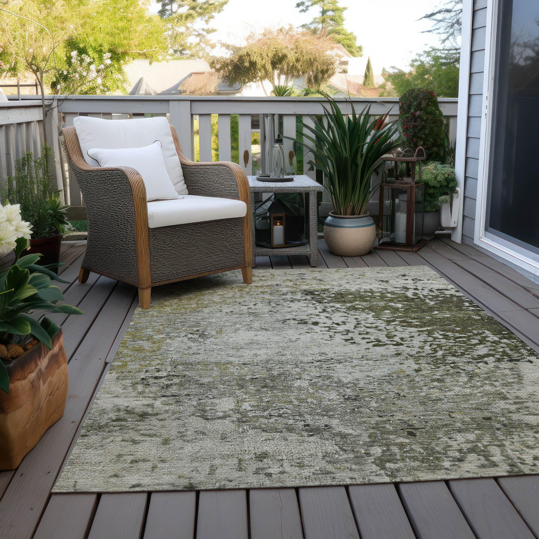Addison Rugs Iriain Gray Washable Indoor-Outdoor Rug