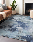 Addison Rugs Iriara Blue Washable Indoor-Outdoor Rug