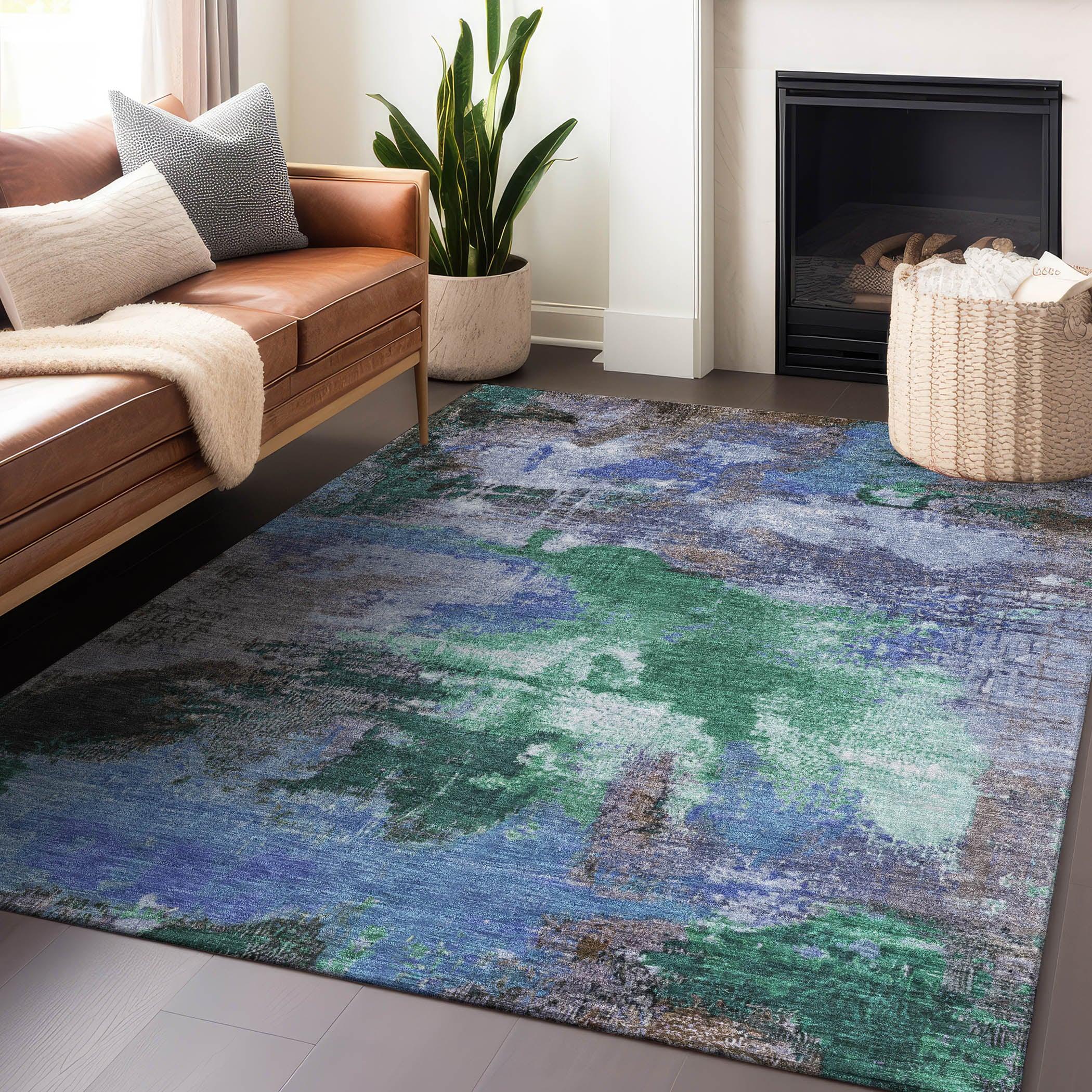 Addison Rugs Iriara Green Washable Indoor-Outdoor Rug