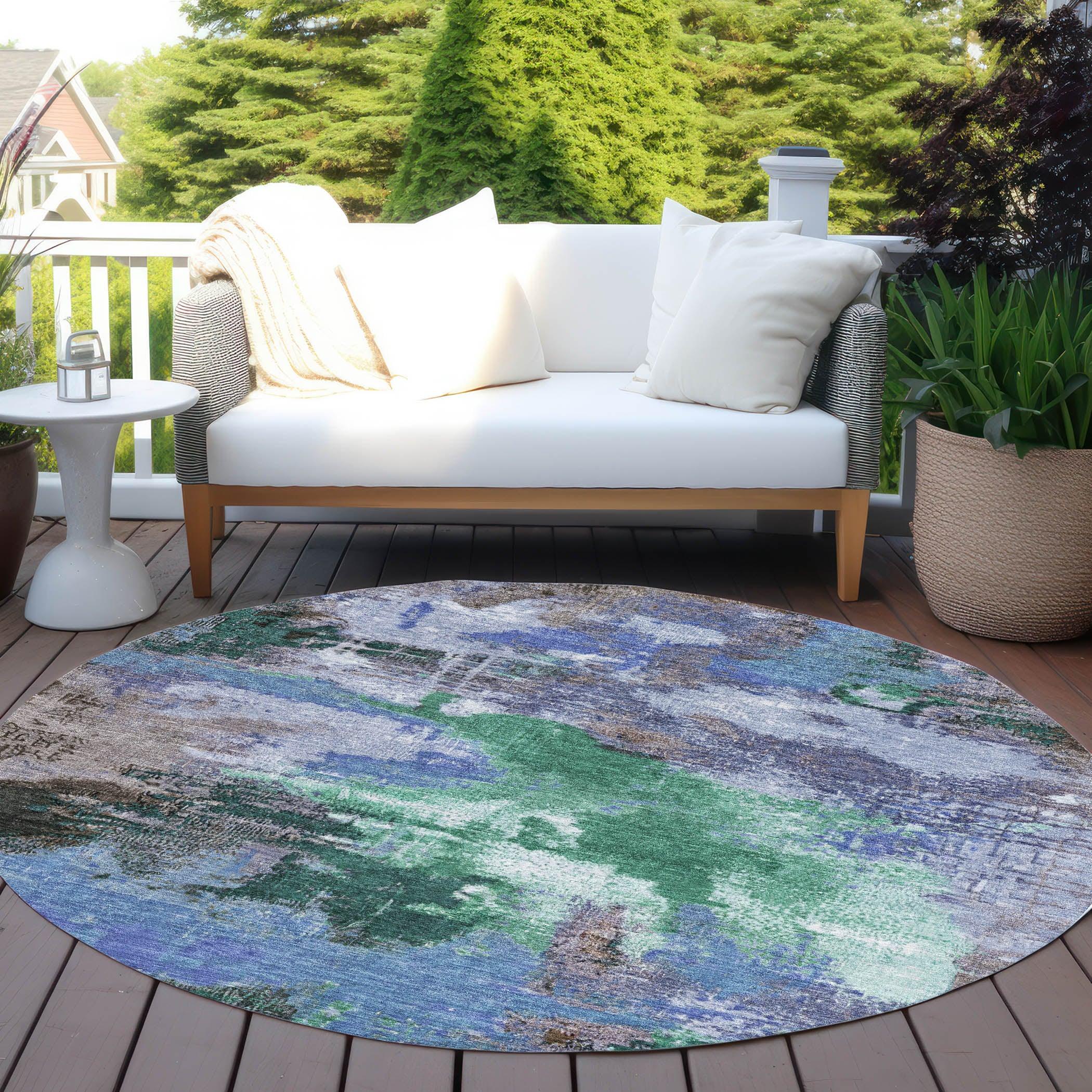 Addison Rugs Iriara Green Washable Indoor-Outdoor Rug