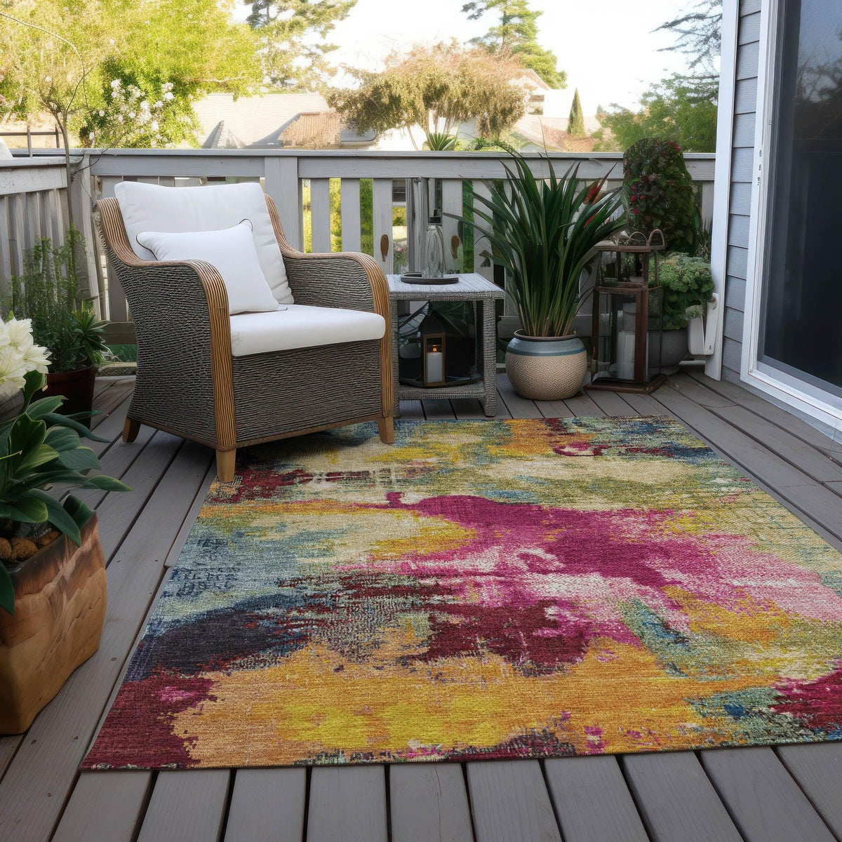 Addison Rugs Iriara Red Washable Indoor-Outdoor Rug